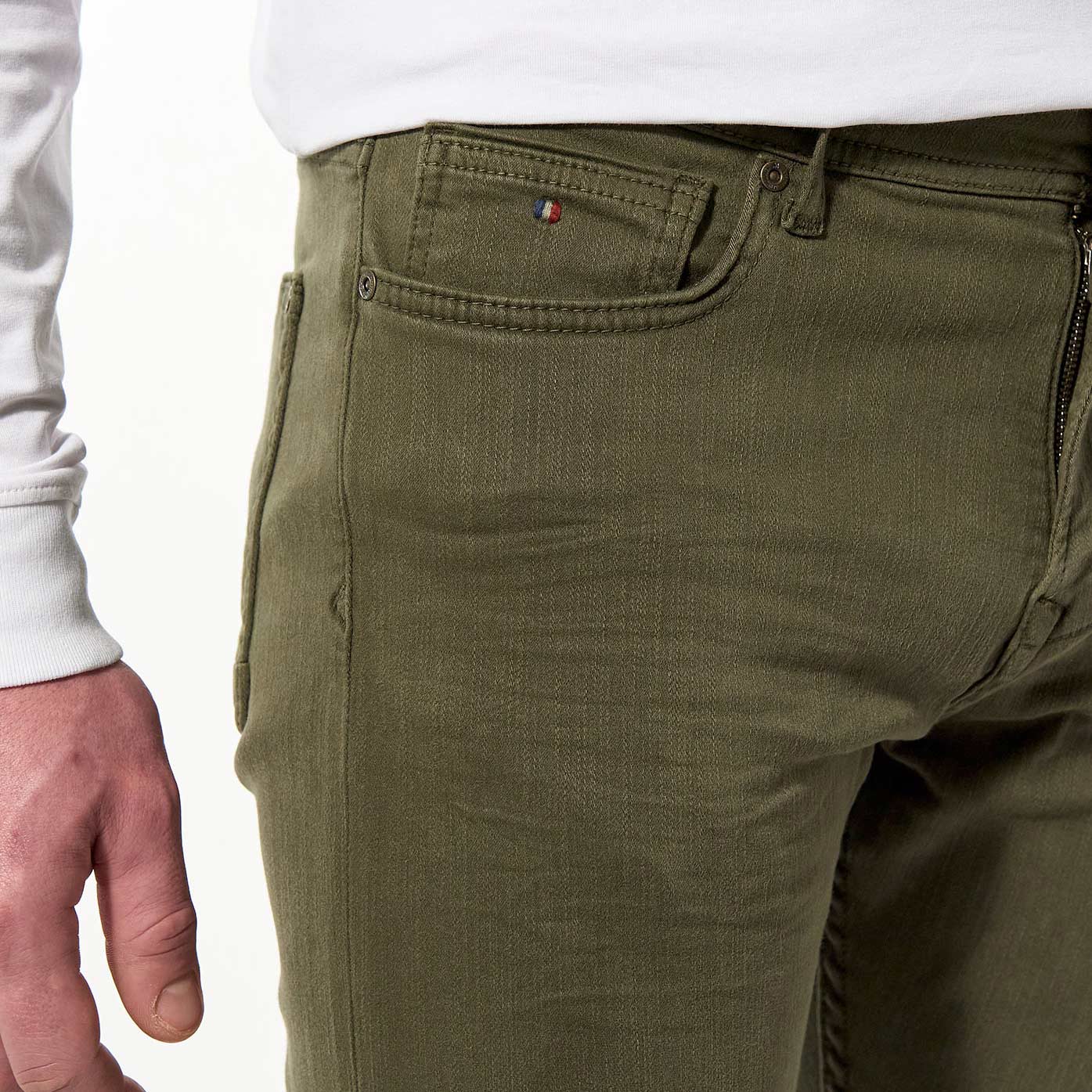 DAXKO  Jean slim kaki Homme