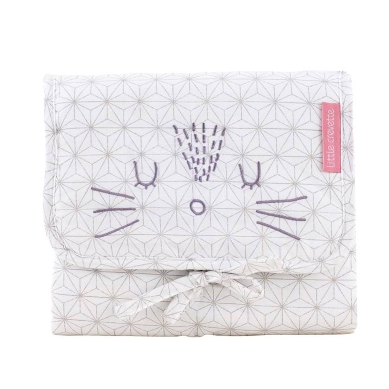 Tapis à langer en coton bio* Pompom beige
