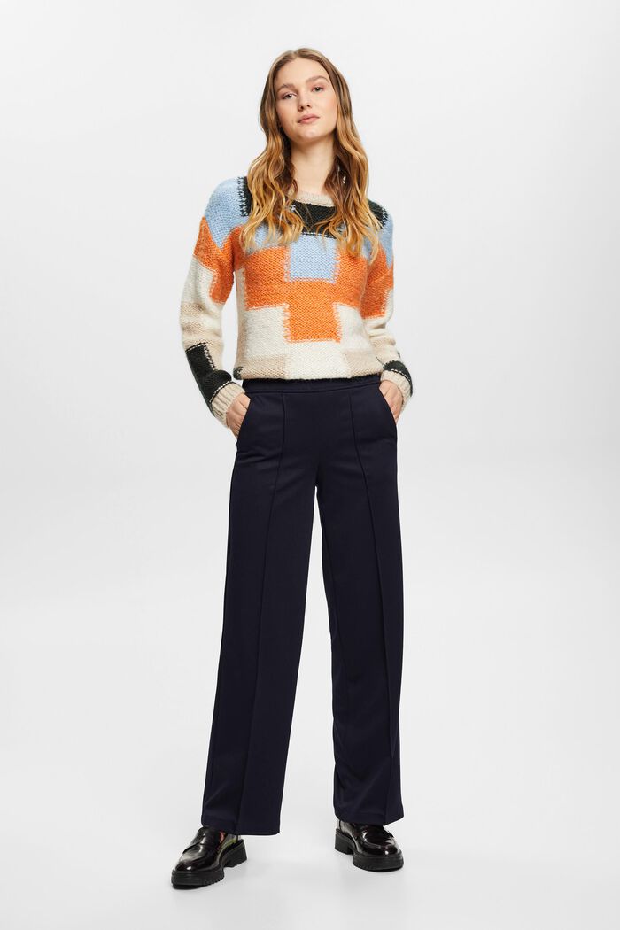 Gewebte Hose mit weitem Bein