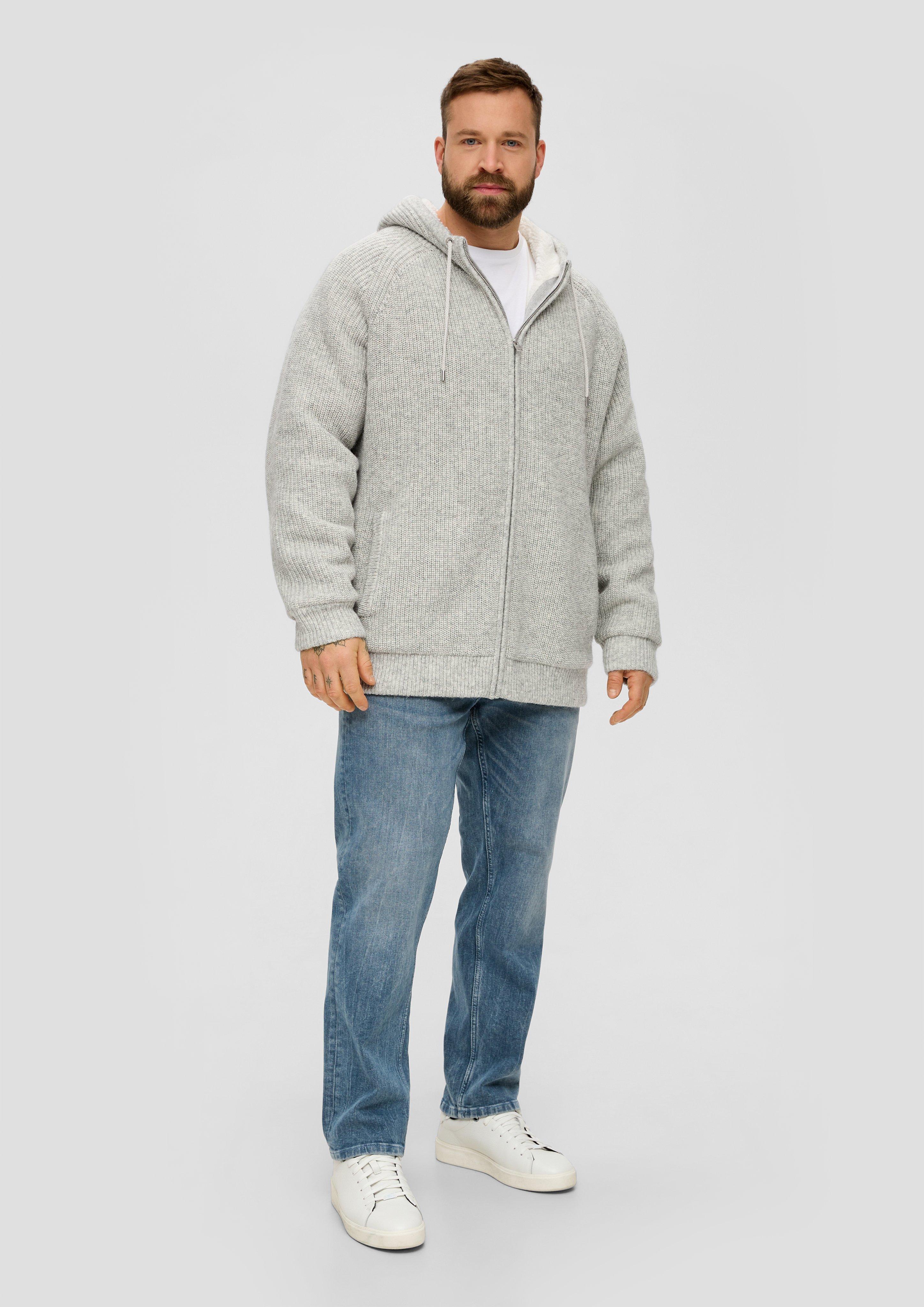 Kapuzenjacke aus Teddy-Plüsch  2143277-94X0