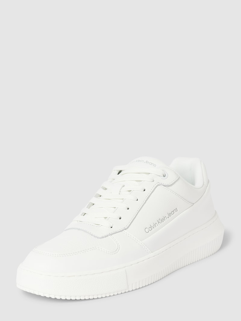 Sneaker aus Leder mit Logo-Prägung Modell 'CHUNKY CUPSOLE' in weiss