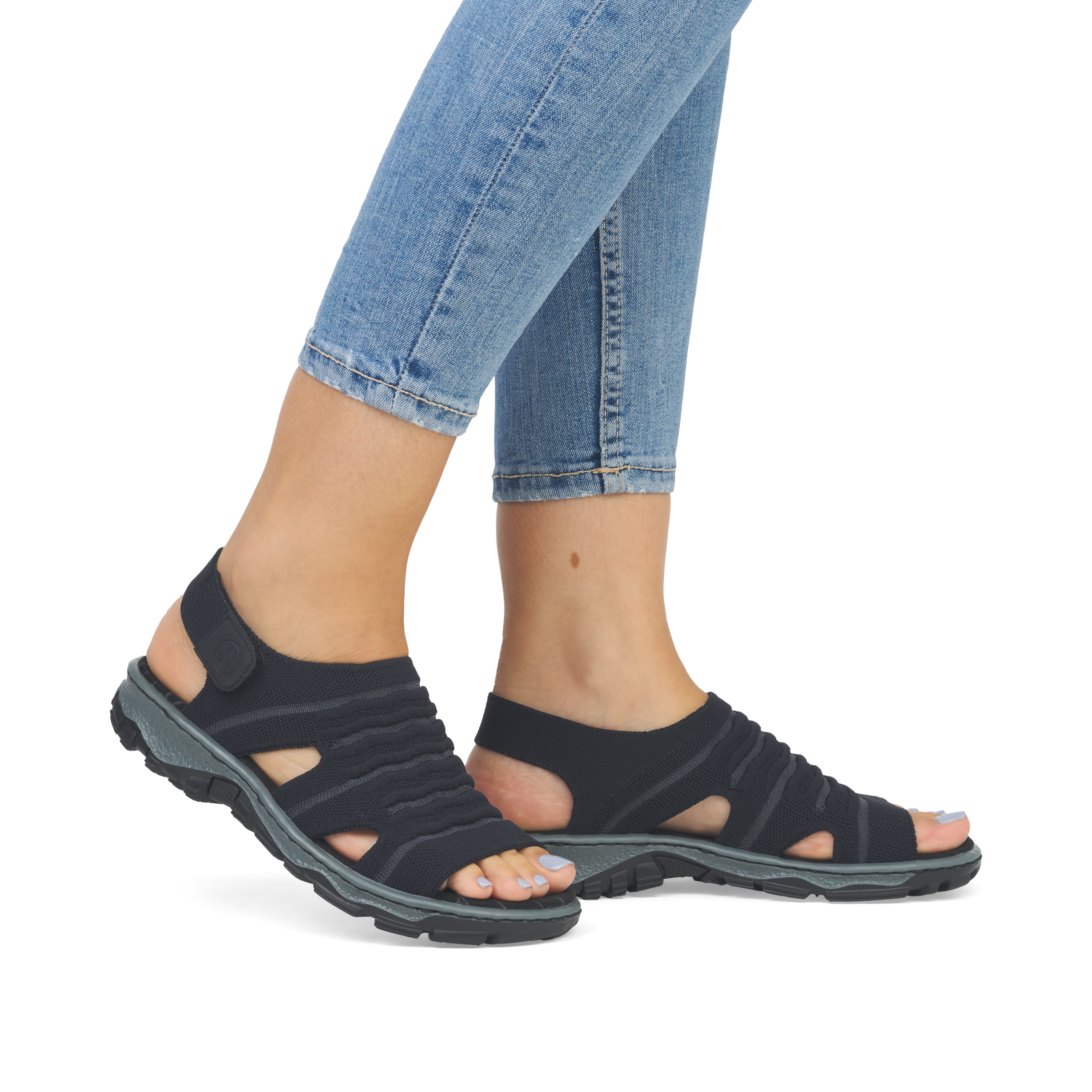 Rieker Damen Trekkingsandalen stahlblau
