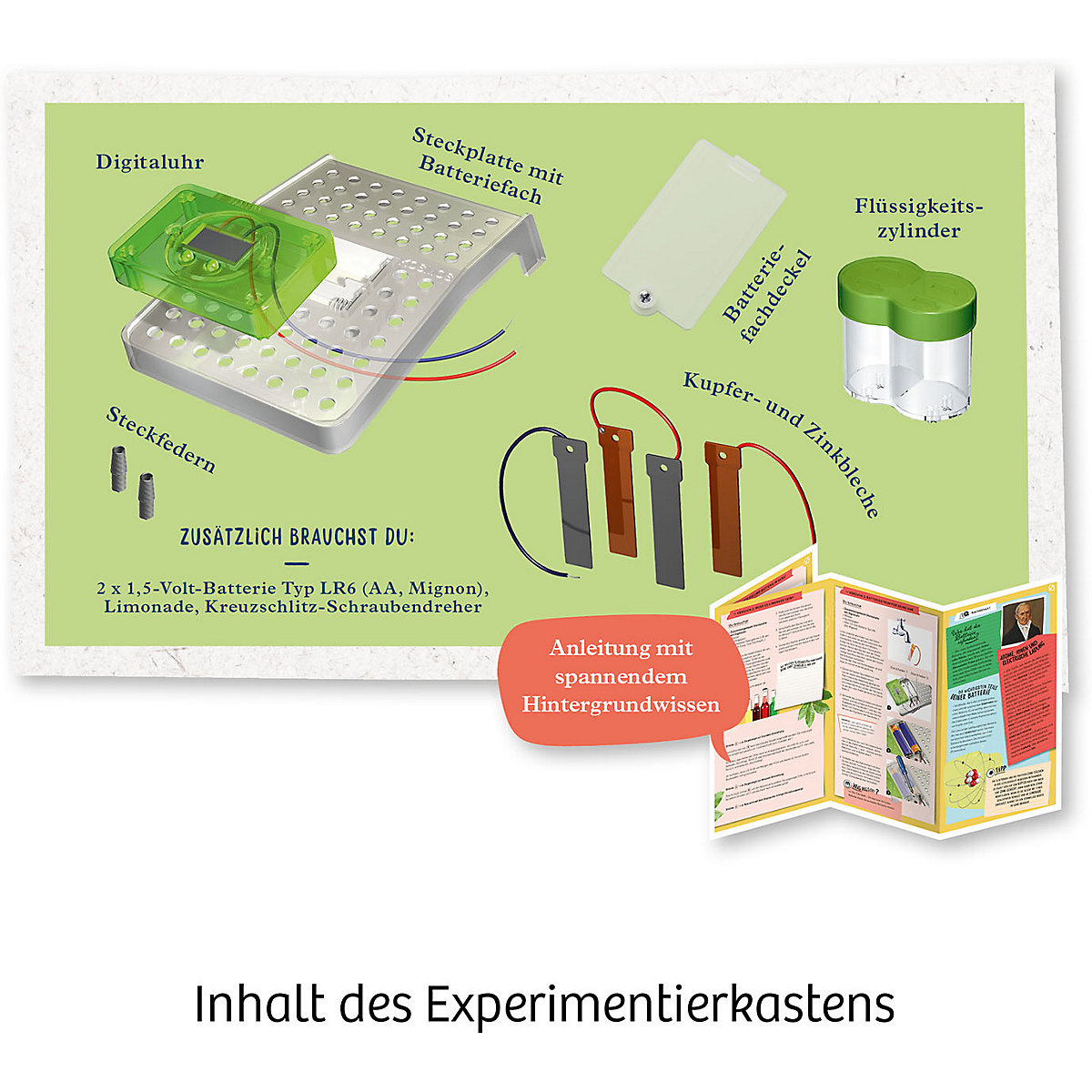 Mitbringexperiment Limo-Uhr - Erzeuge Strom aus deiner Limonade