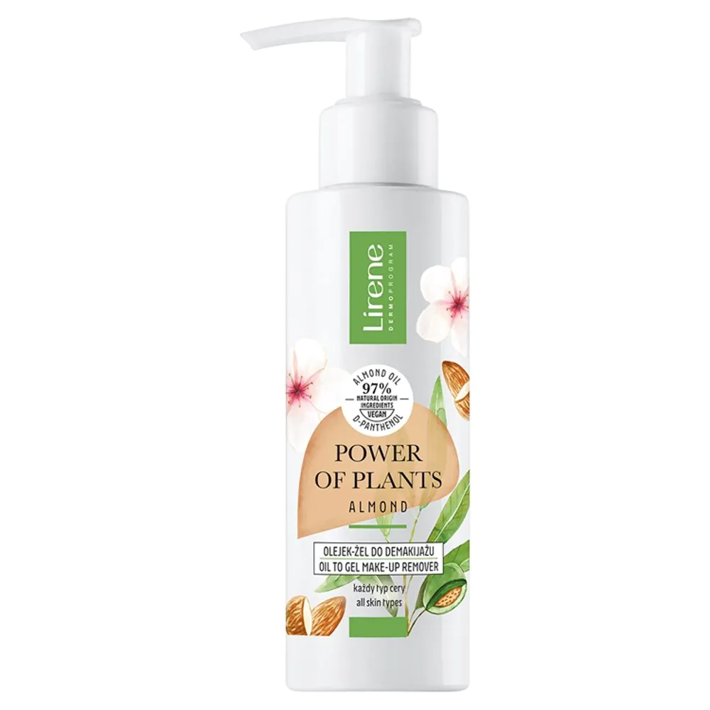 Lirene Power Of Plants gel za skidanje šminke s uljem badema