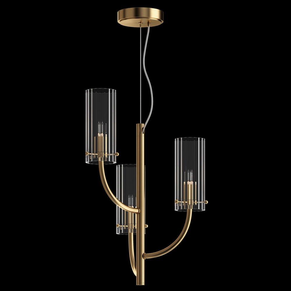 Maytoni LED Pendelleuchte LED Pendelleuchte Arco in Messing 3x 40W G9 3-flammig, keine Angabe, Leuchtmittel enthalten: Ja, LED, warmweiss, Hängeleuchte, Pendellampe, Pendelleuchte