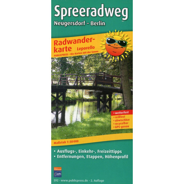 Radwanderkarte Spreeradweg 1 : 50 000 - Fahrradkarte