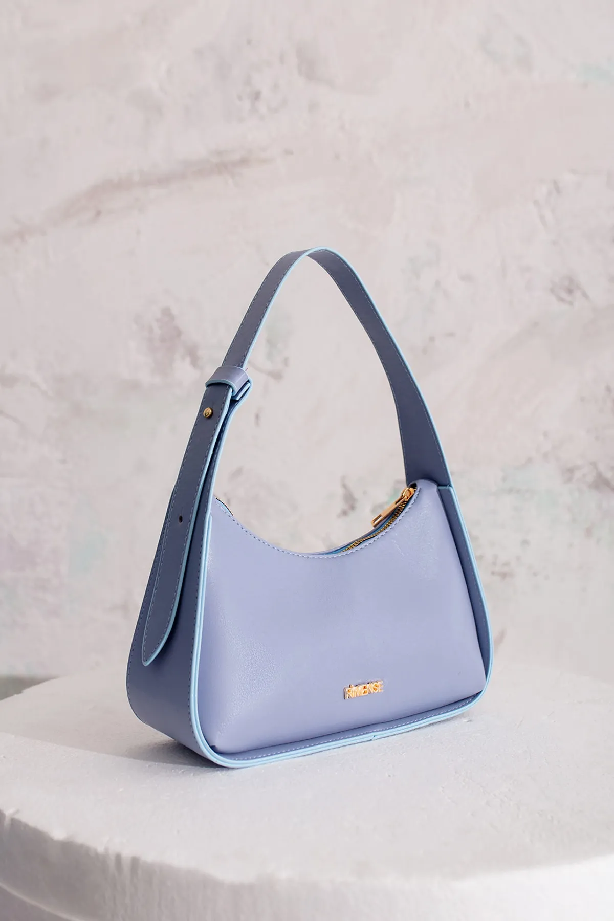 Rimense  Blaue gefütterte Hand- und Schultertasche
