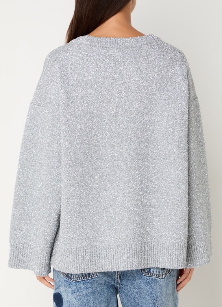 Maglione Ganni in pregiata maglia mista di lana merino e lurex