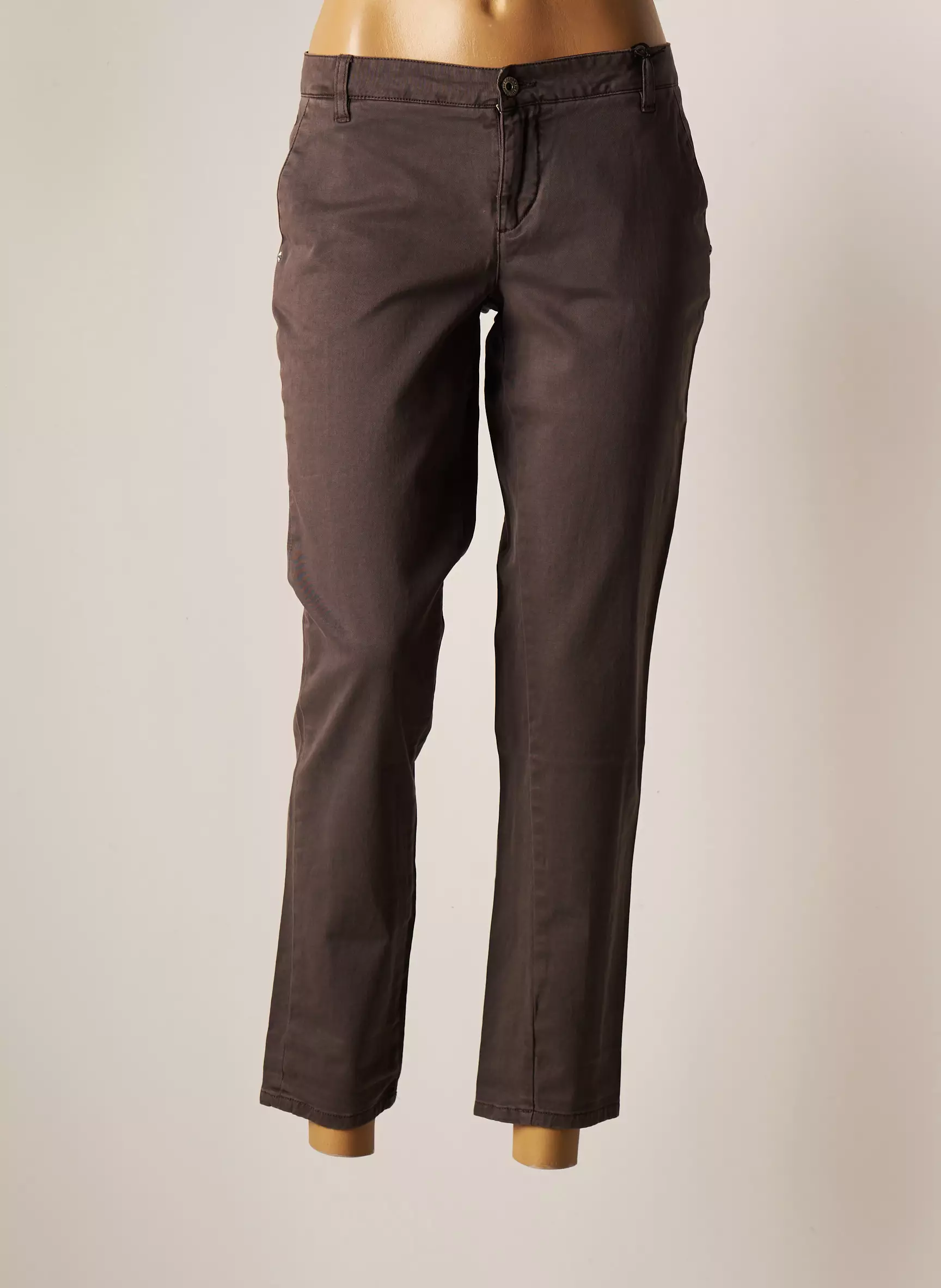Guess Pantalons Chino Femme couleur marron