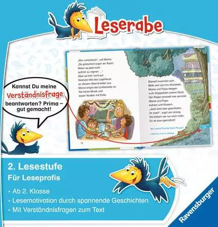 Leserabe - 2. Lesestufe: Unsere verrückten Camping-Ferien