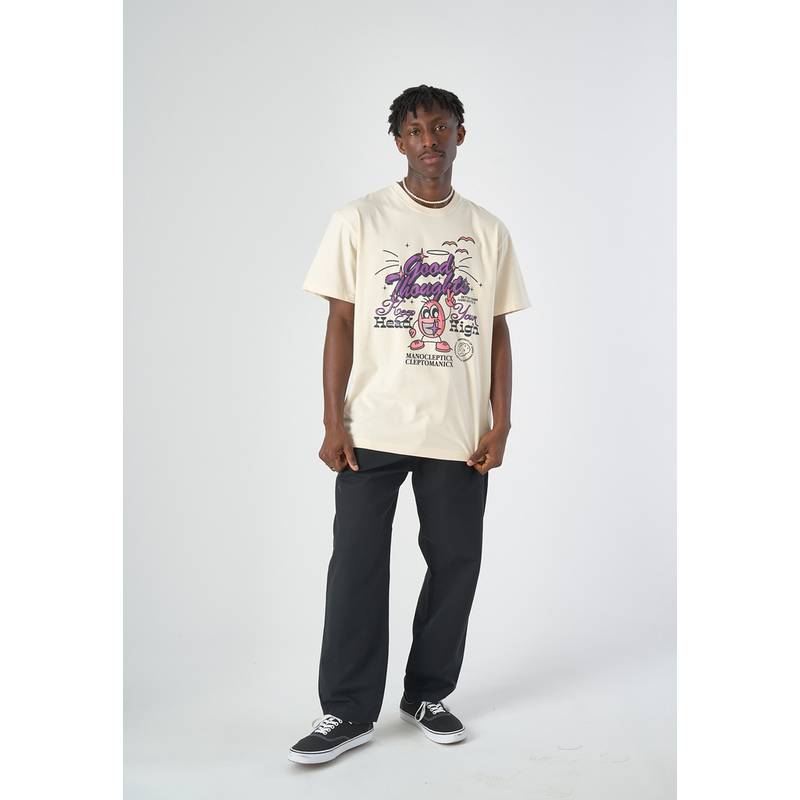Cleptomanicx Good Vibes Printshirt Herren