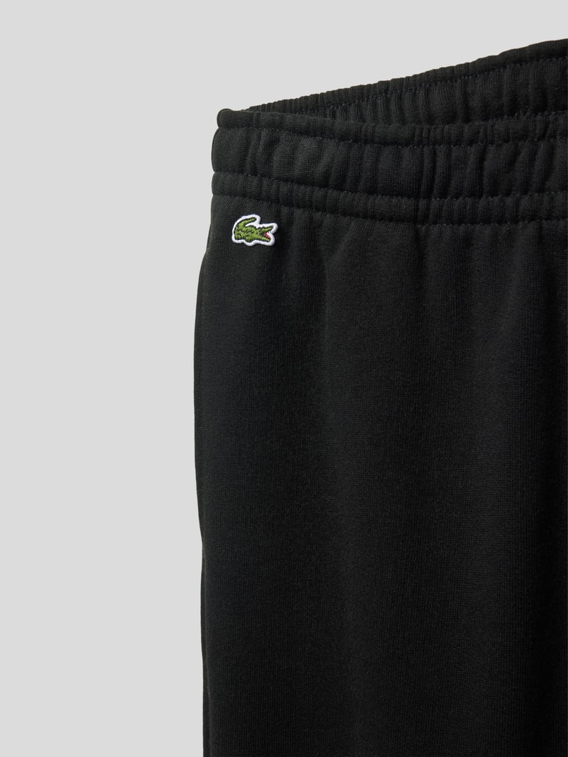 Sweatpants mit Logo-Stitching in schwarz