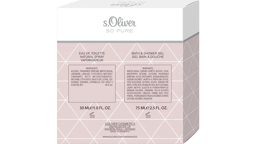 s.Oliver SO PURE Women Eau de Toilette 30 ml