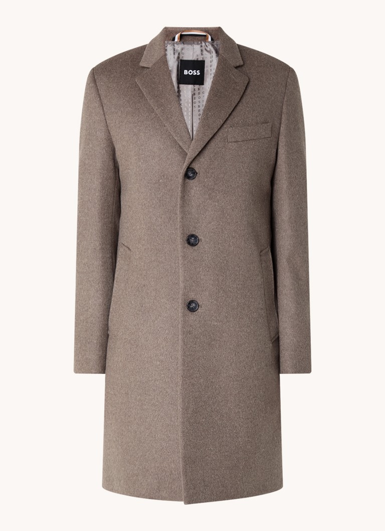 Abrigo HUGO BOSS Hyde de mezcla de cachemir con bolsillos laterales.
