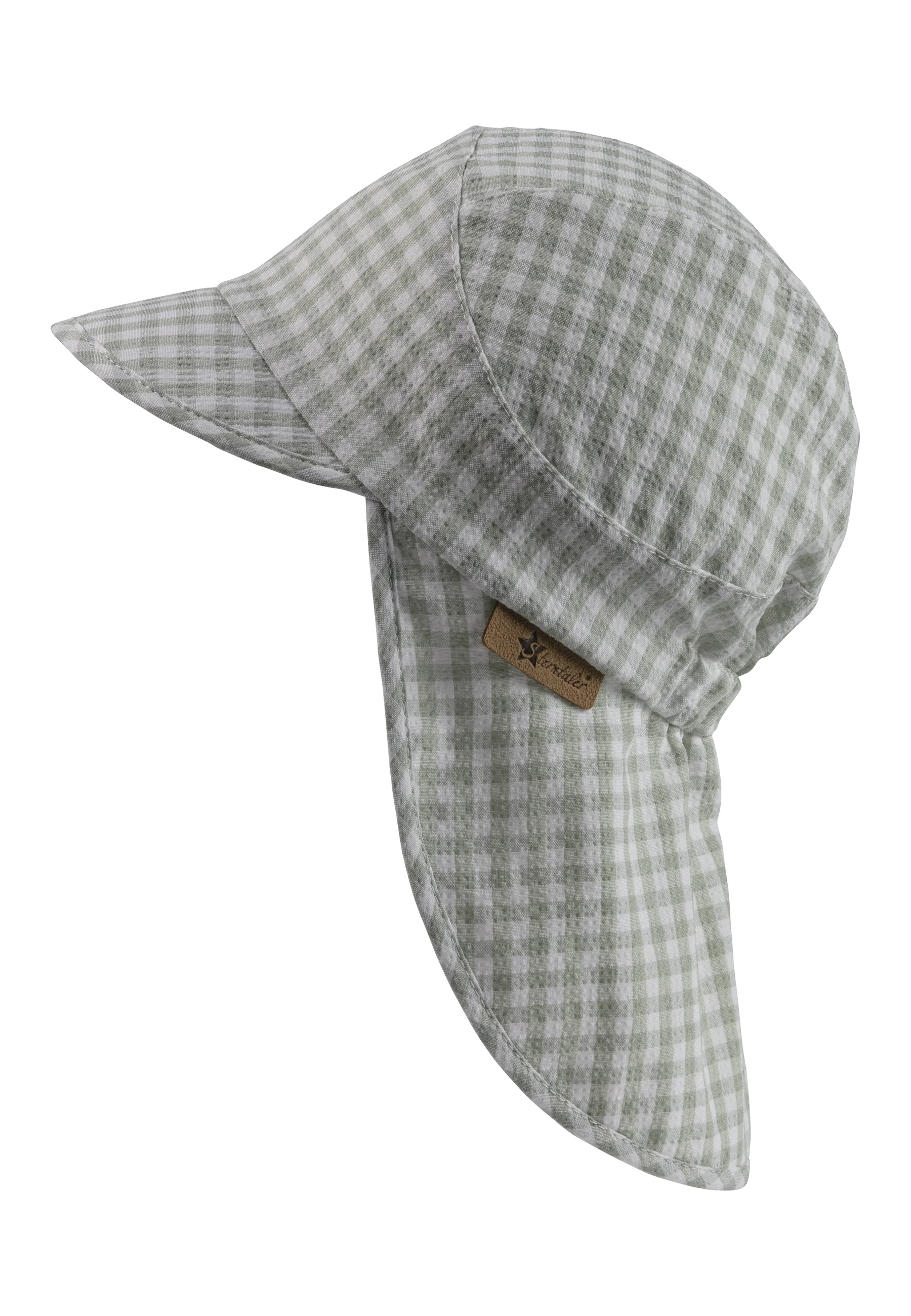 Schirmmütze mit Nackenschutz im Vichy-Karo-Design