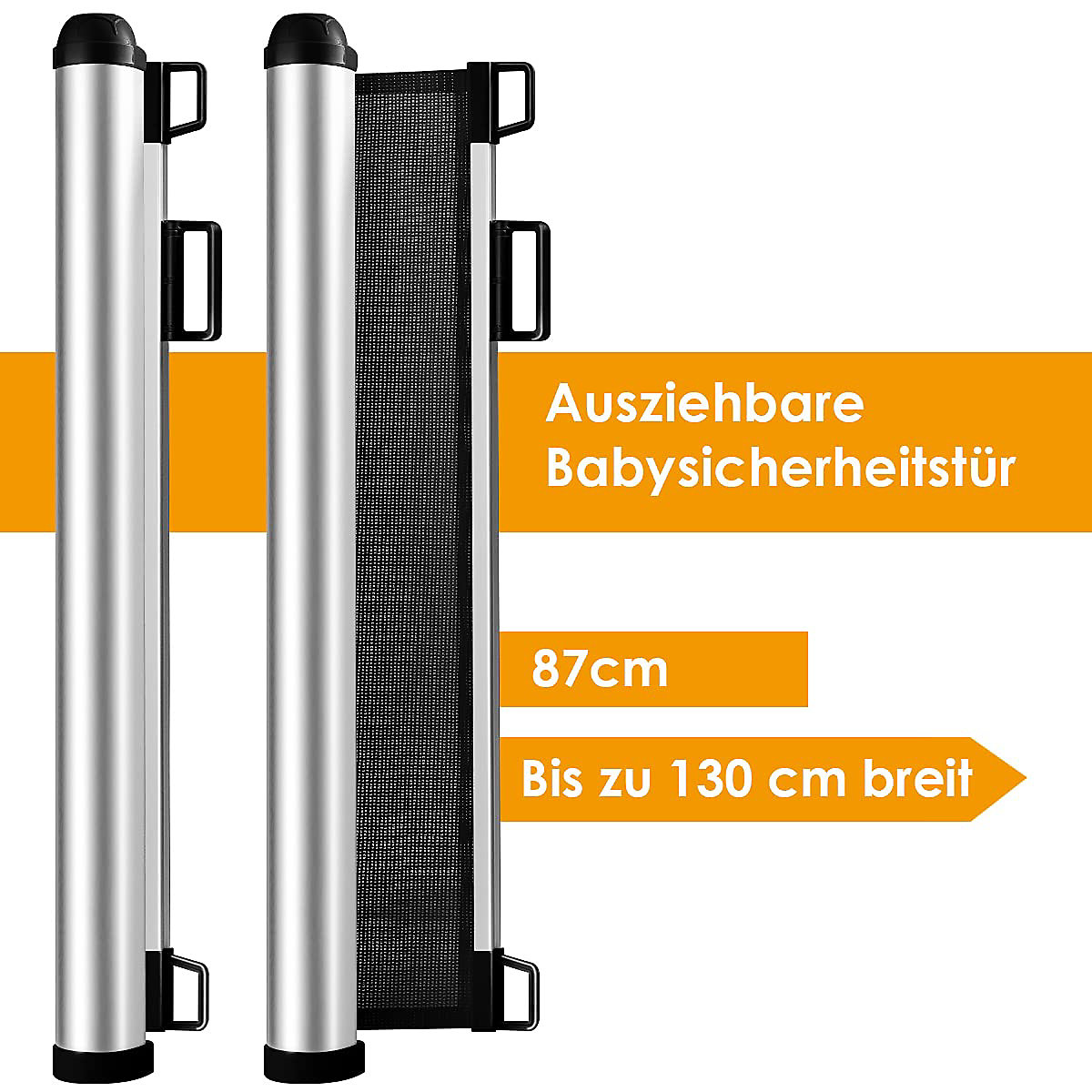 Türschutzgitter 0-130cm ausziehbar