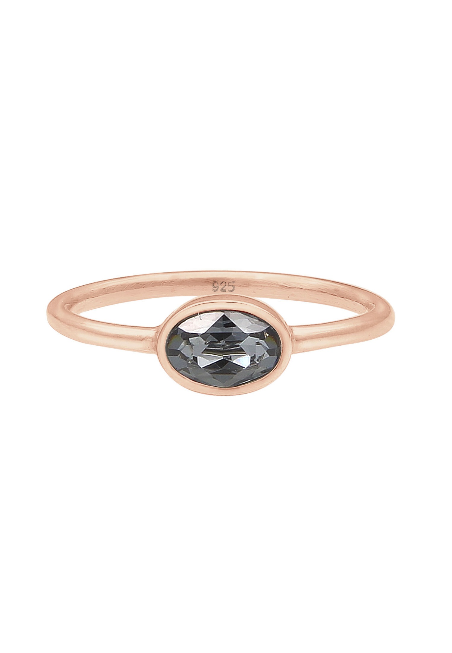 Anillo clásico Elli para mujer con cristal en plata de ley 925