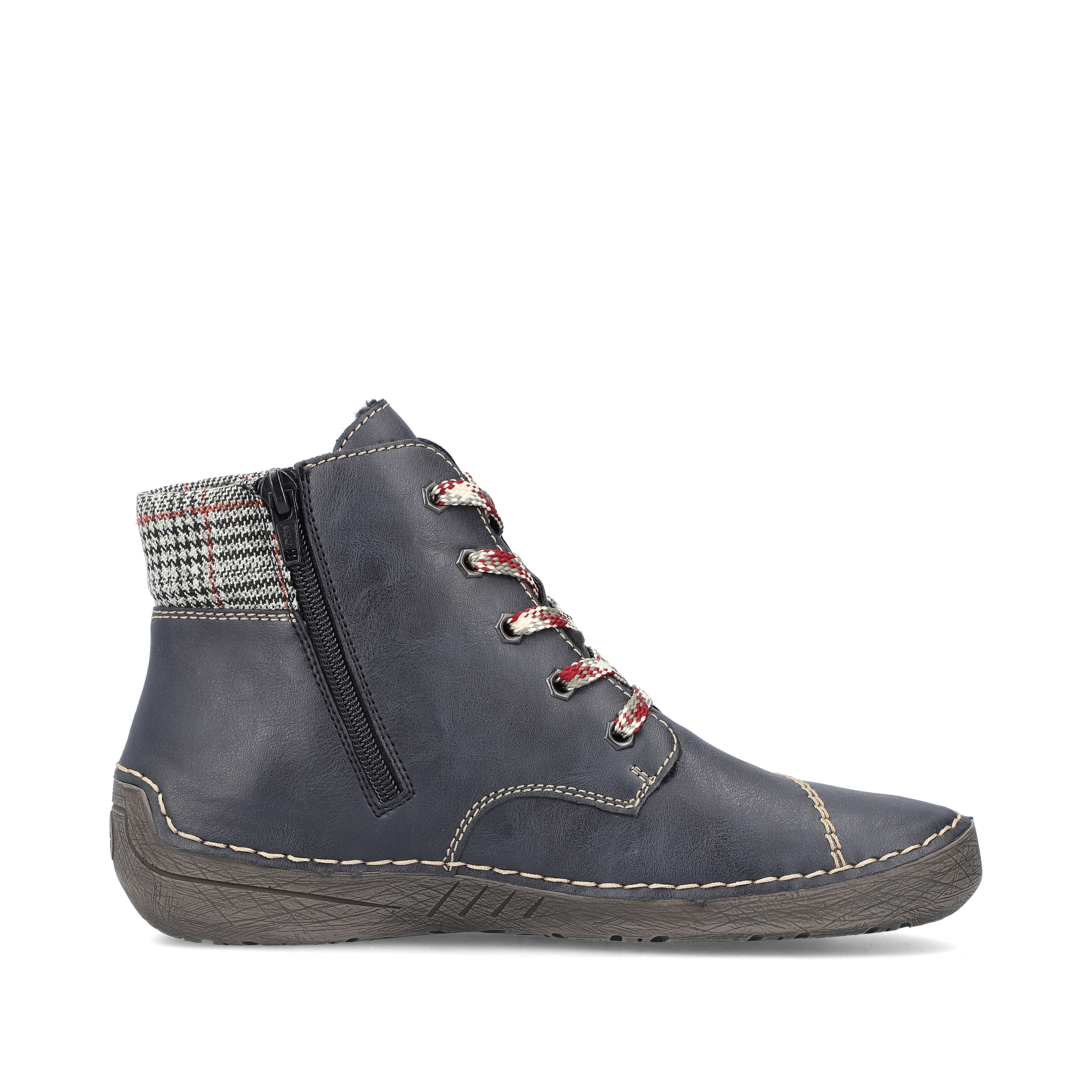Rieker Damen Schnürschuhe stahlblau