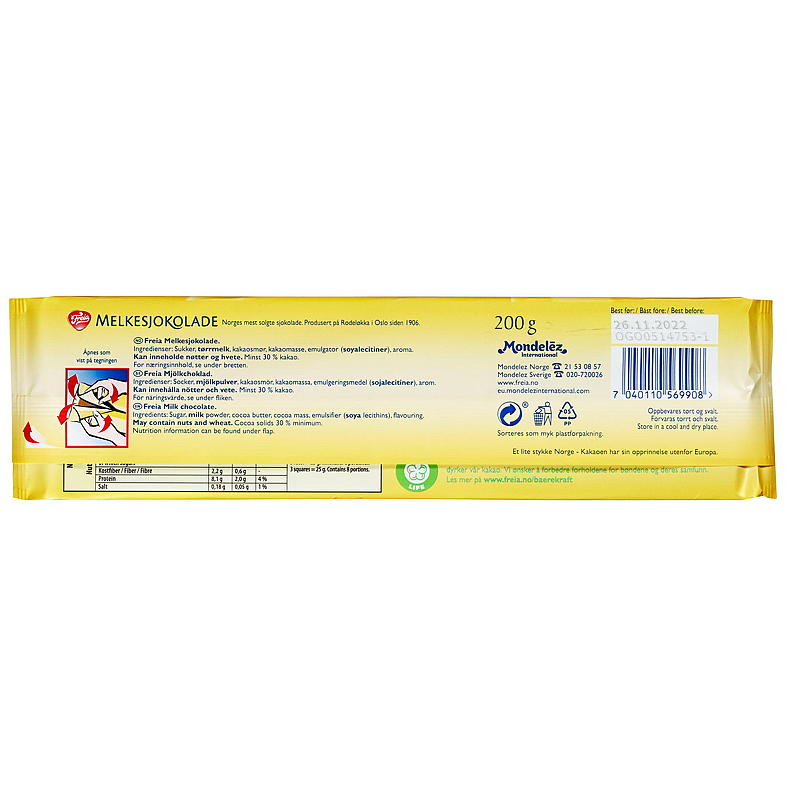 Freia Melkesjokolade 200 g Freia