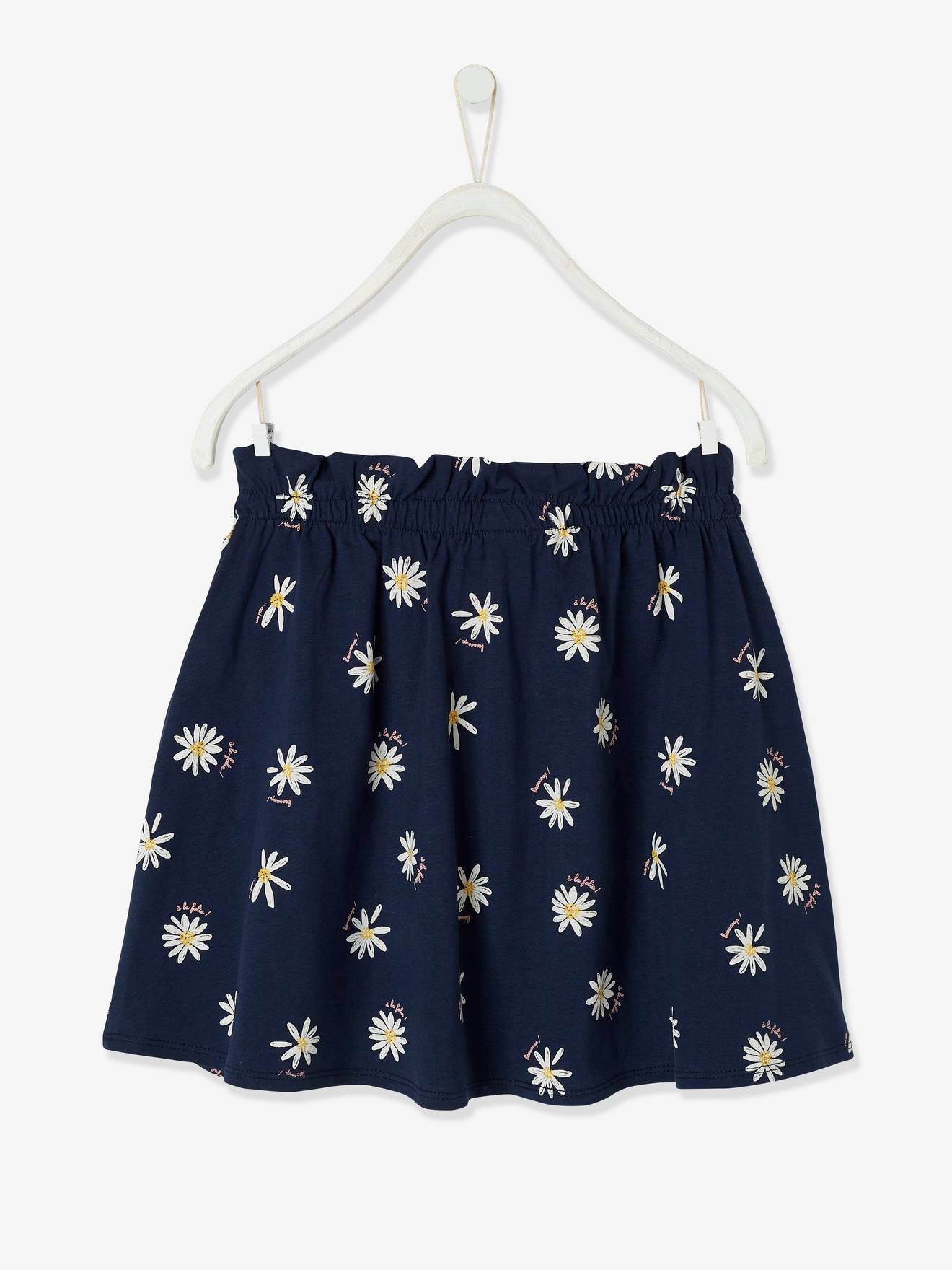Jupe tournante imprimée Basics fille marine imprimé