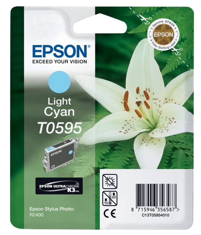 Epson T0595 Original Tintenpatrone C13T05954010 Hellcyan