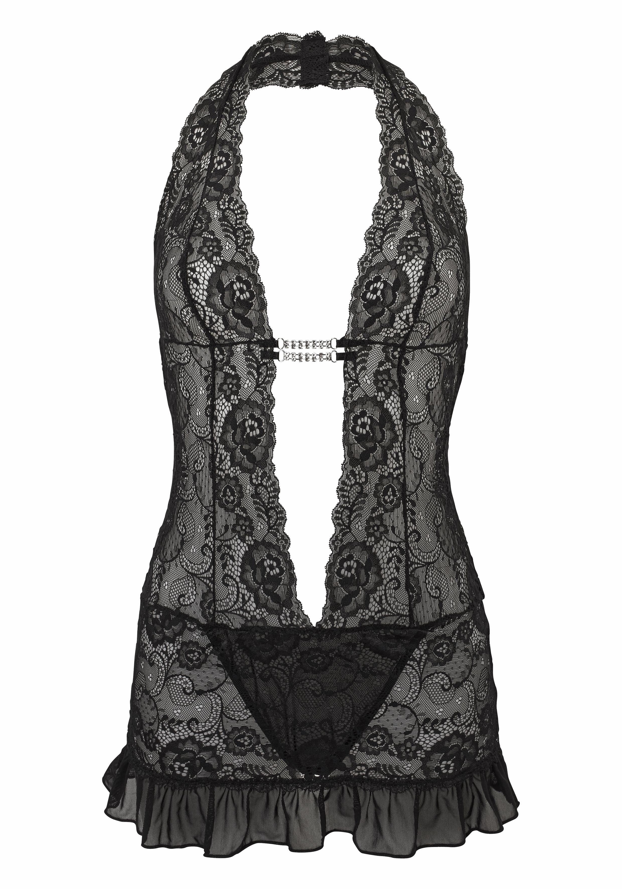 LASCANA Neckholder-Body aus Spitze, sexy Dessous