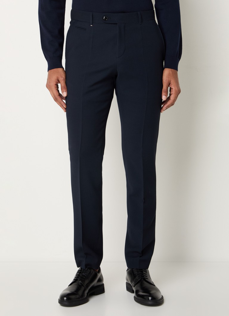 HUGO BOSS C-Genius tapered fit trousers in wool blend with side pockets