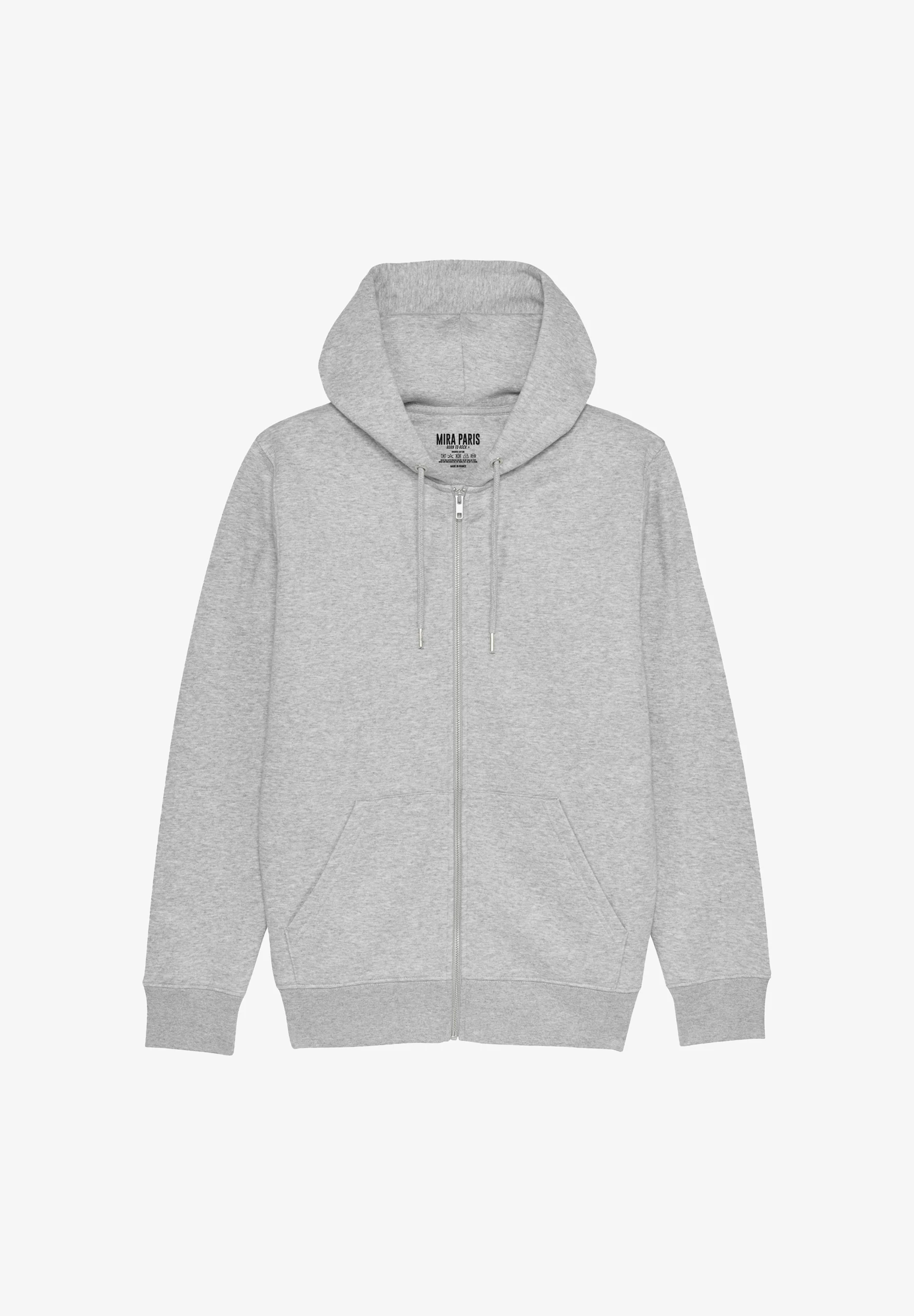 Mira Paris Sudadera con cremallera y bordado en la espalda de alfileres unisex