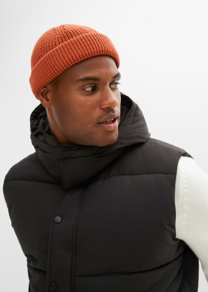 Steppweste mit abnehmbarer Kapuze aus recyceltem Polyester