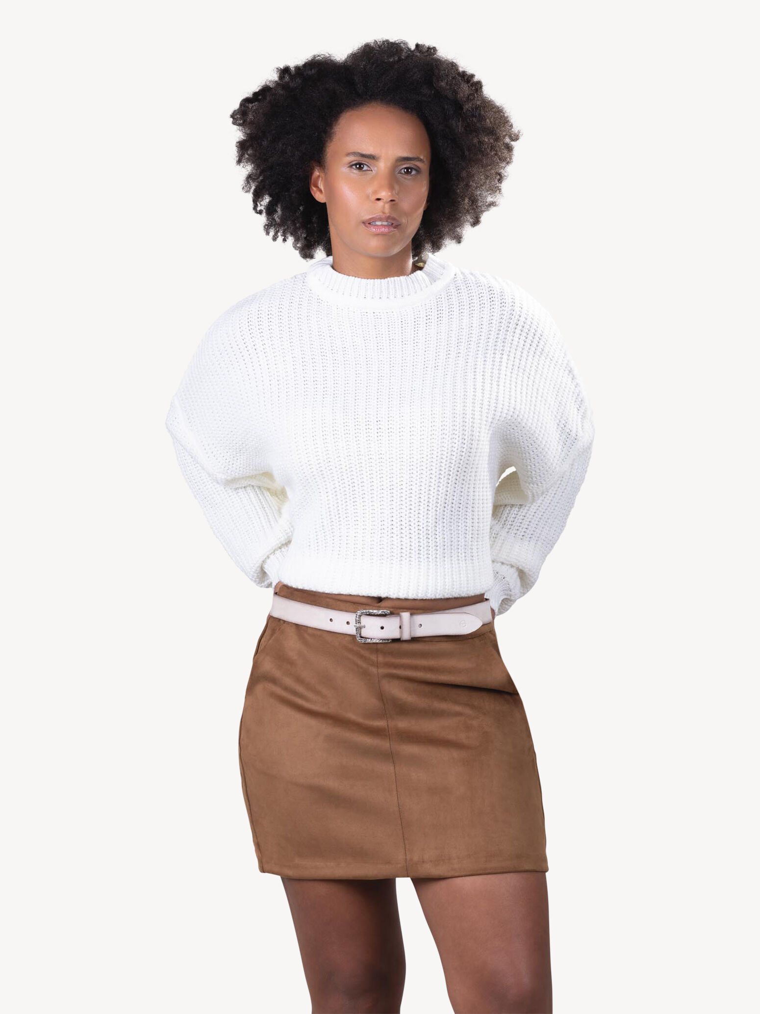 Ceinture en cuir - beige