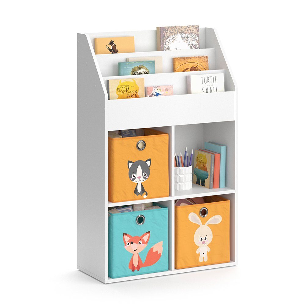 Vicco Bücherregal Kinderregal Aufbewahrungsregal LUIGI groß Weiß