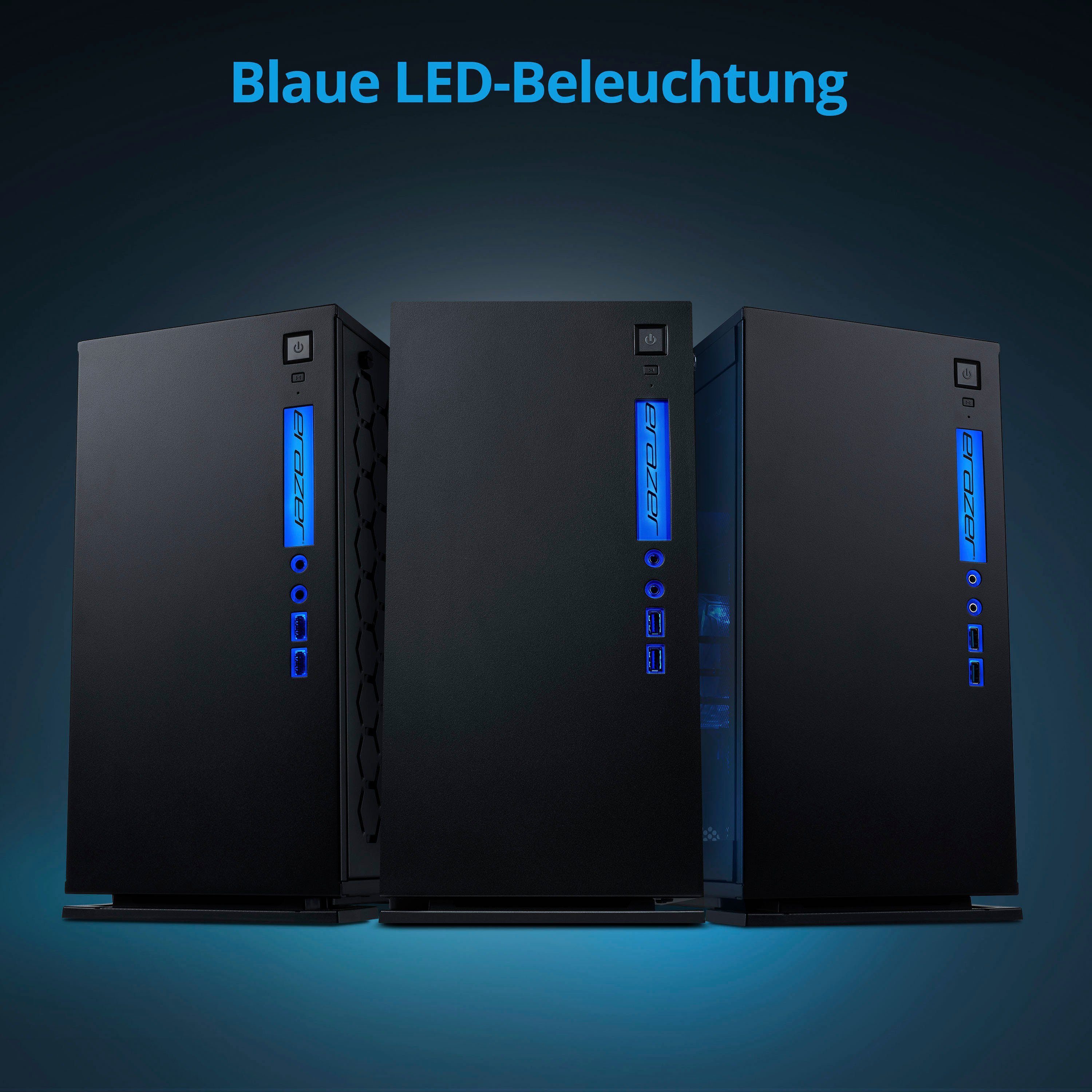 Medion® ERAZER® Engineer P10 Gaming-PC (Intel® Core i5 12400F, GeForce RTX 3060 Ti LHR, 16 GB RAM, 1000 GB SSD, Luftkühlung)