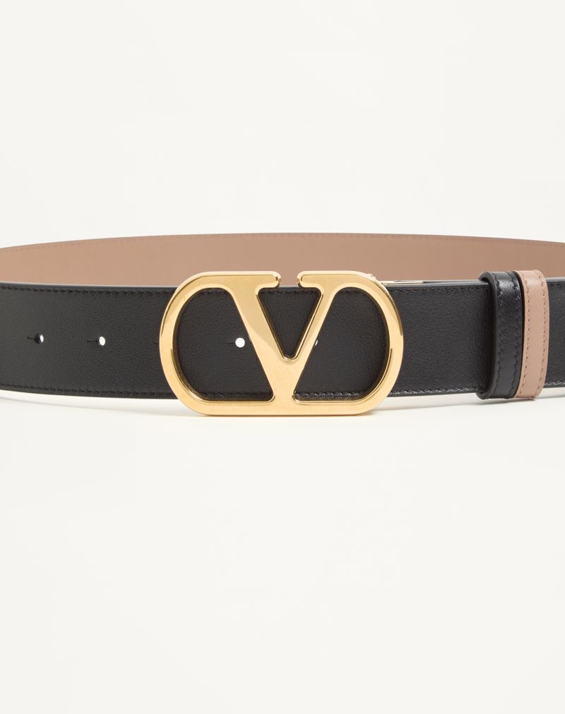 VLogo Signature vendbart bælte i skinnende kalveskind 40 mm