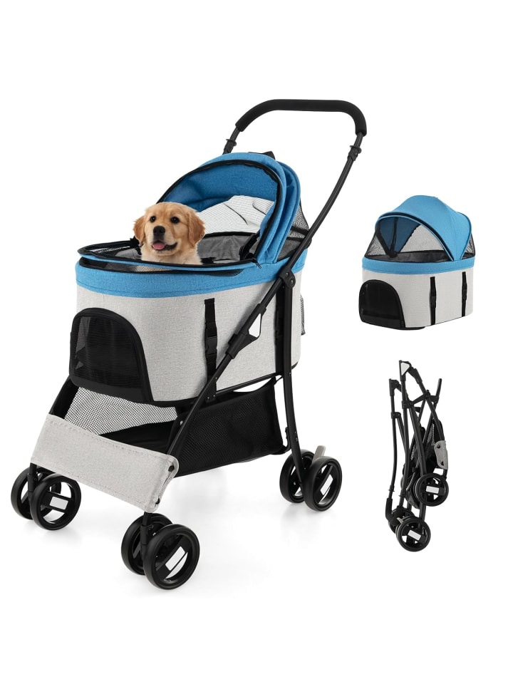 COSTWAY 3 in 1 Hundewagen in Blau günstig kaufen onesize