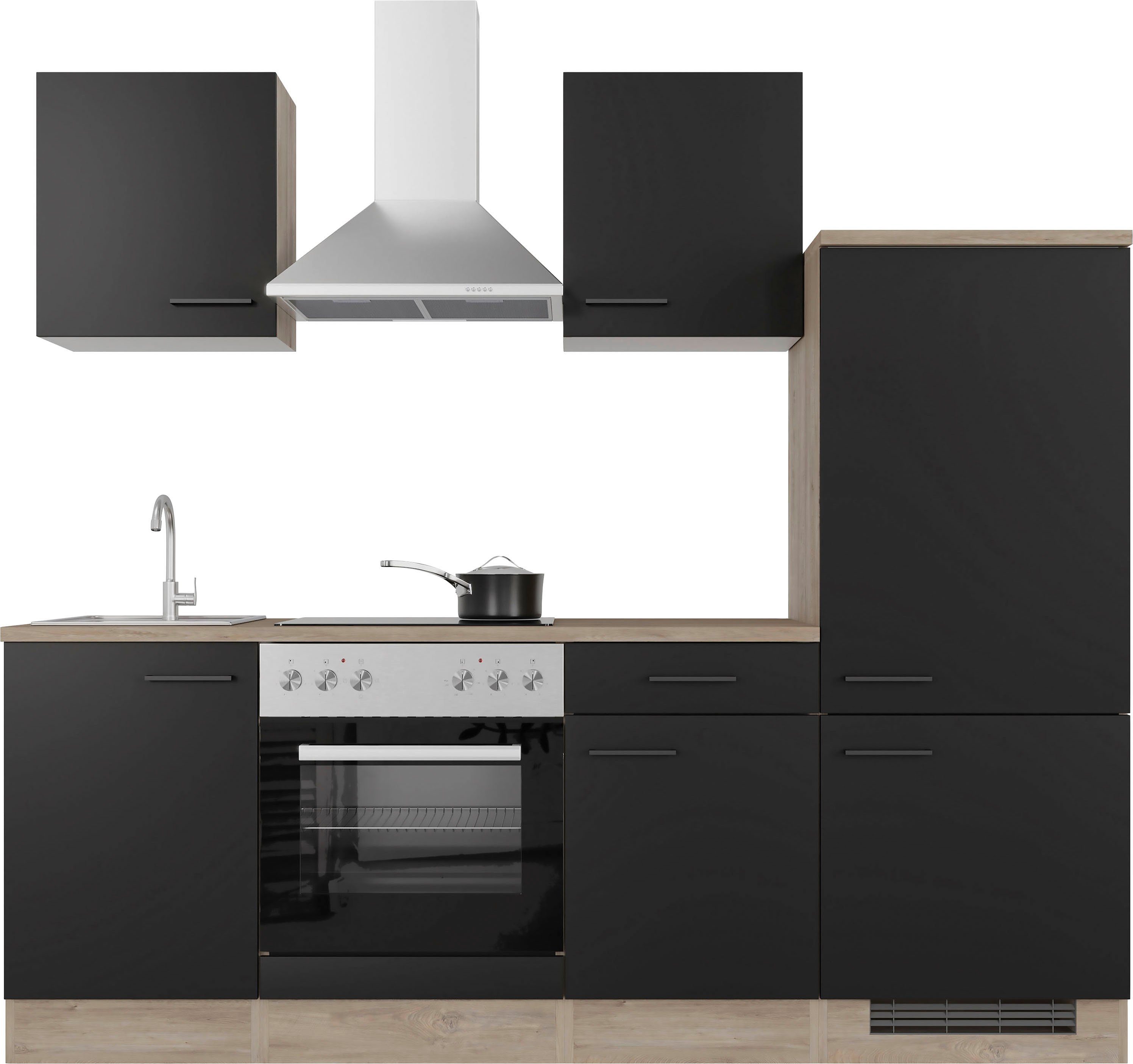Flex-Well Küche Capri, mit und ohne E-Geräten erhältlich, Gesamtbreite 220 cm