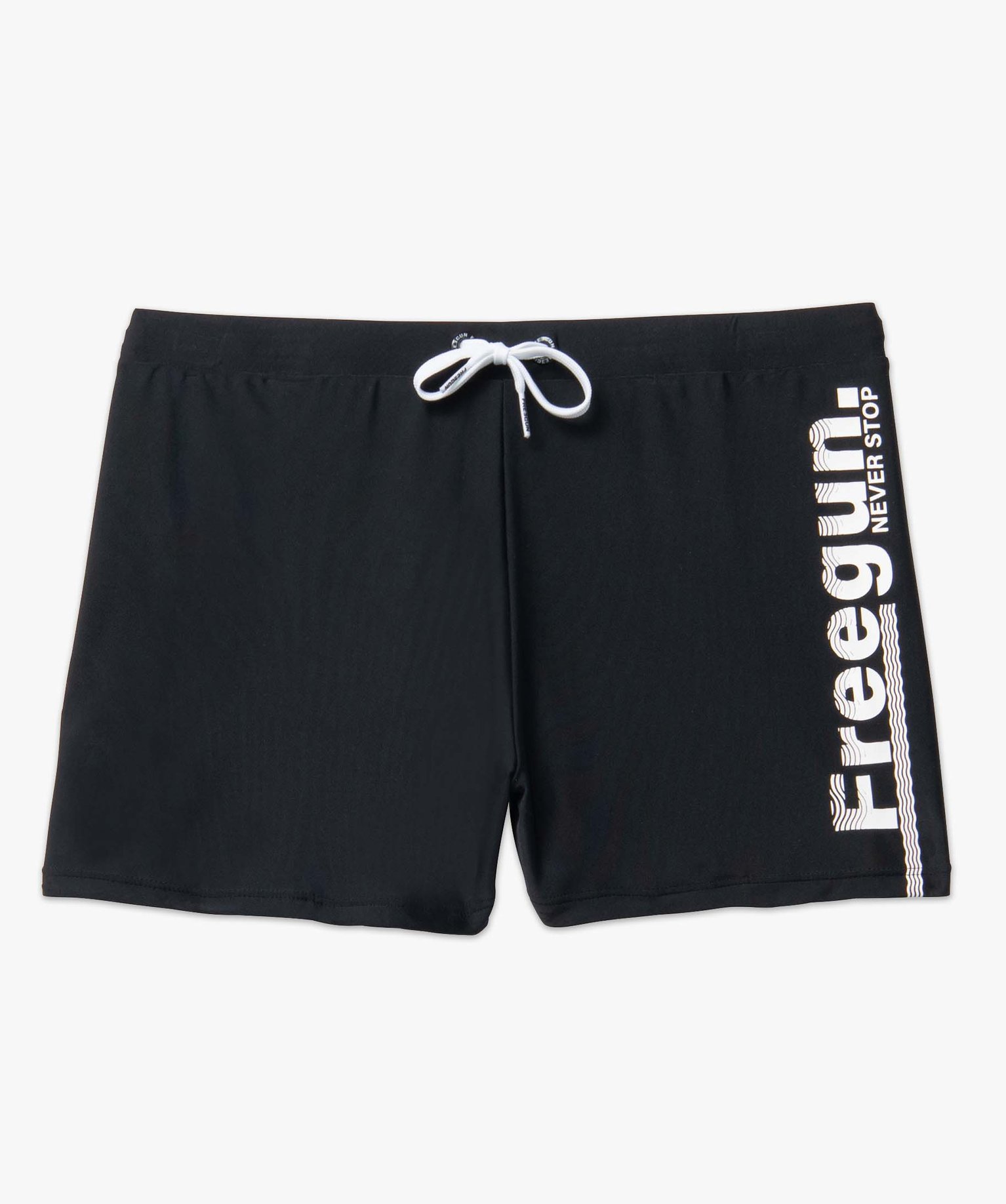 Maillot de bain homme forme boxer avec inscription - Freegun noir | GEMO