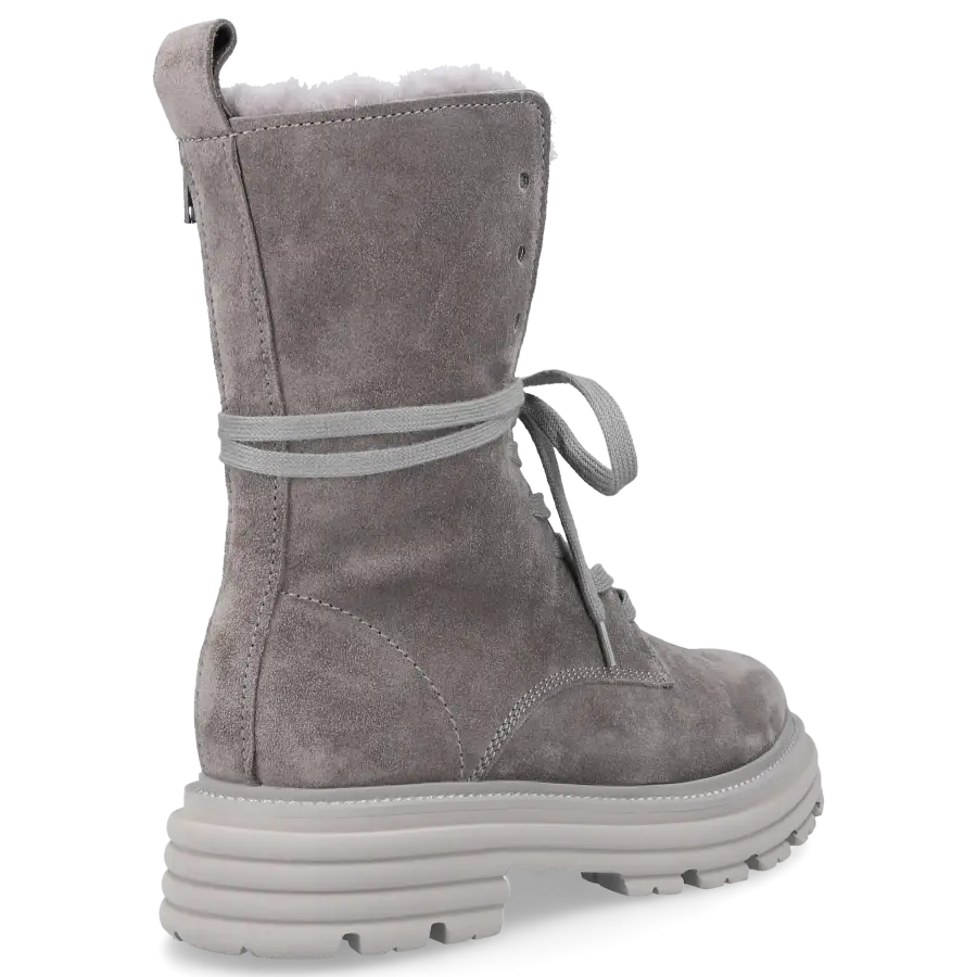 305 SOBE - Stiefeletten BEVERLY Veloursleder - grau