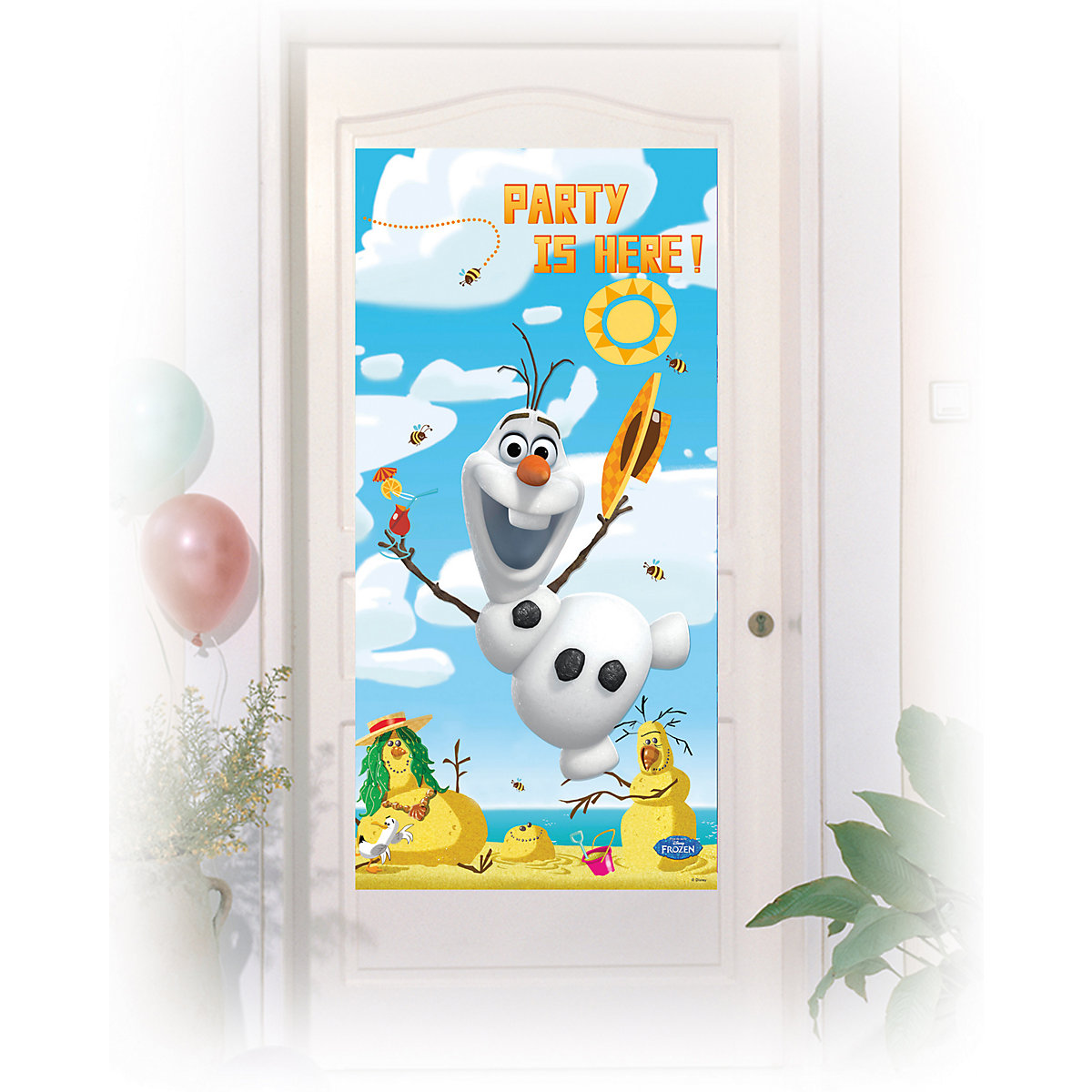 Türposter   Die Eiskönigin Olaf Summer, 76 x 152 cm