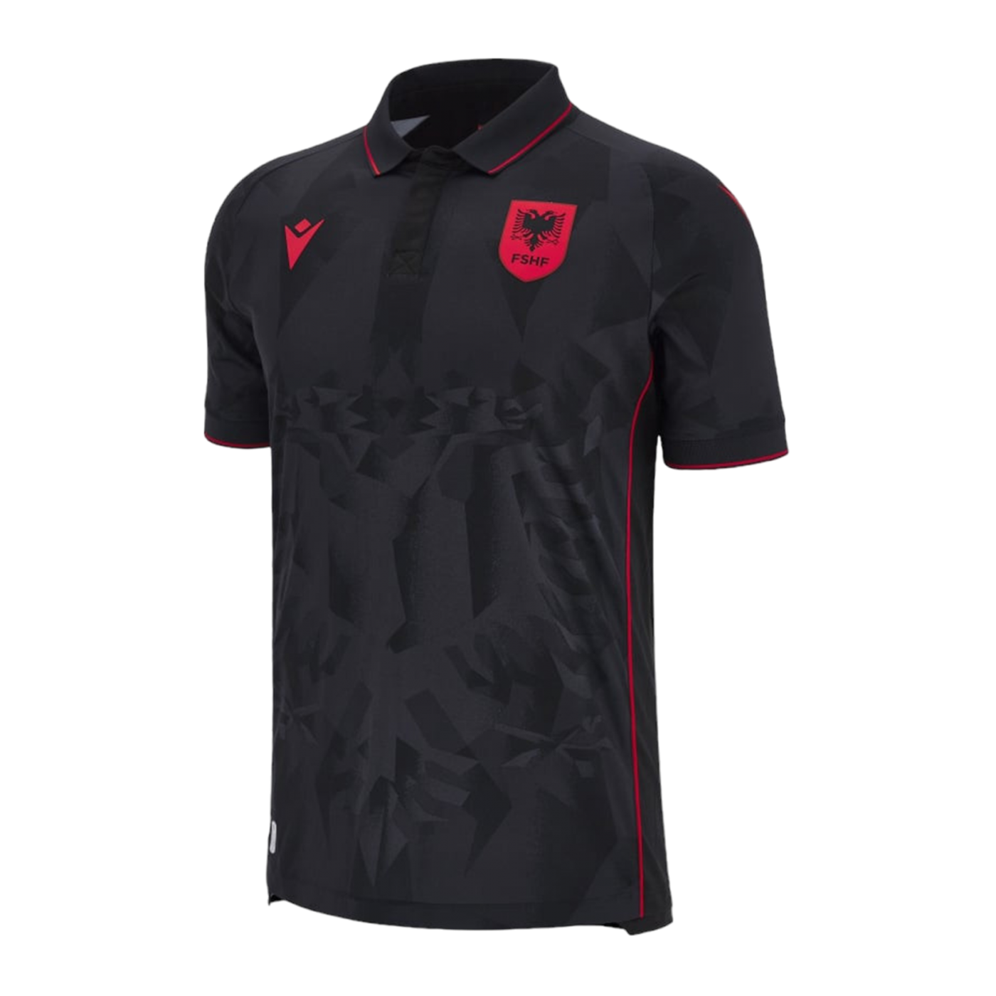 Macron Albanien Trikot 3rd EM 2024 Kids Schwarz