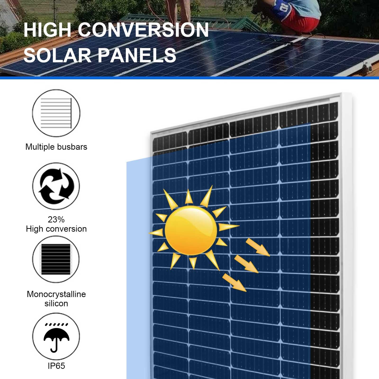 GLIESE Solarmodul 100W 12V Solarpanel Monokristallin Solarmodual, (1-St), fur Wohnmobile