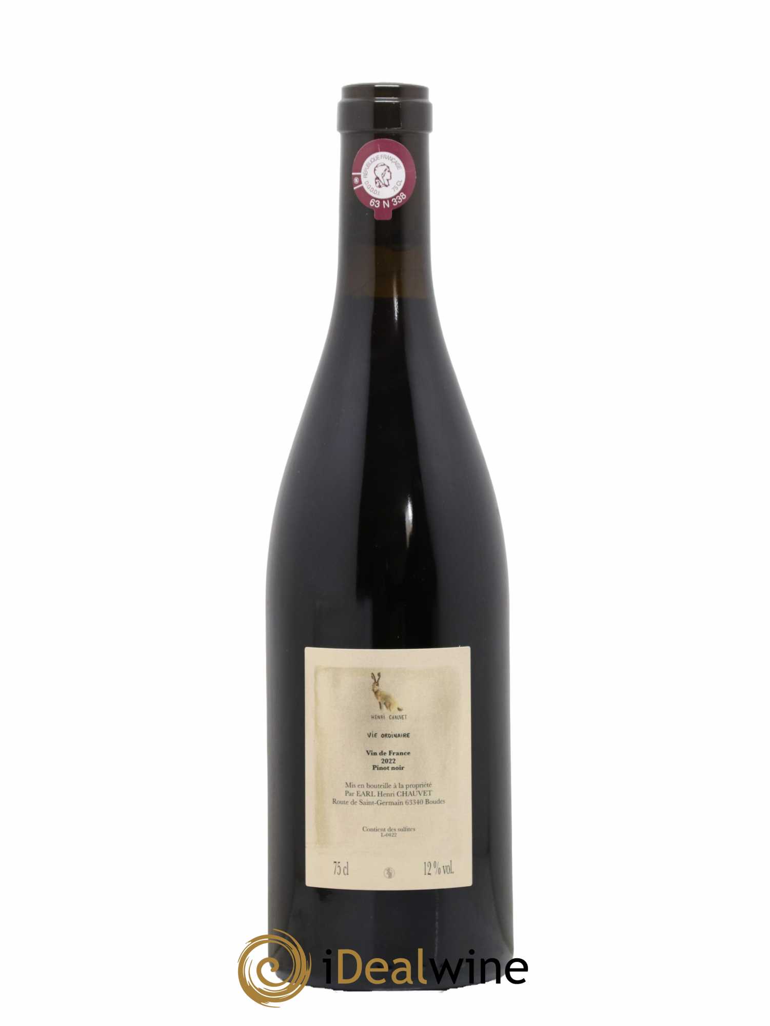 Vin de France Henri Chauvet Vie Ordinaire 2022 - Lot de 1 Bouteille