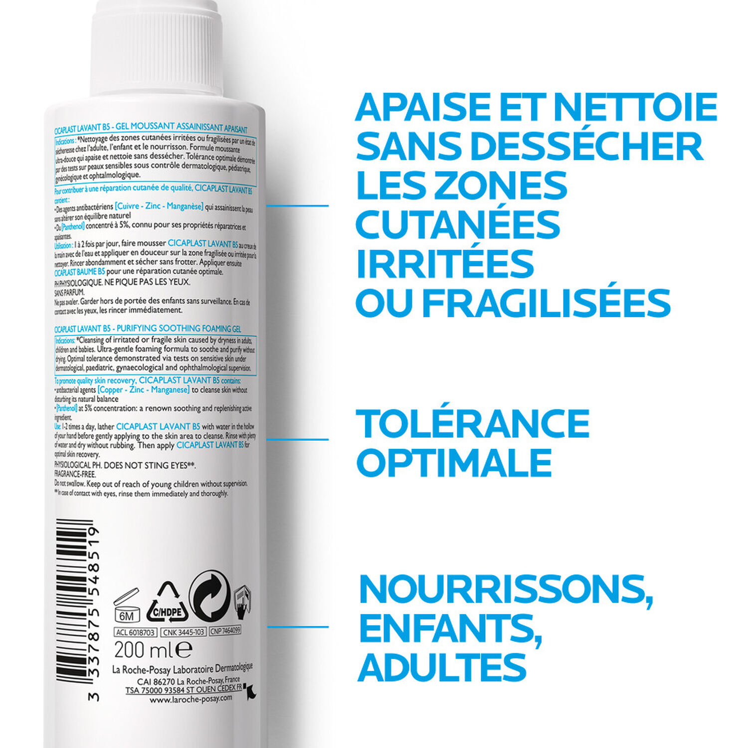 la roche-posay Cicaplast Lavant B5 Gel Moussant 200 ml