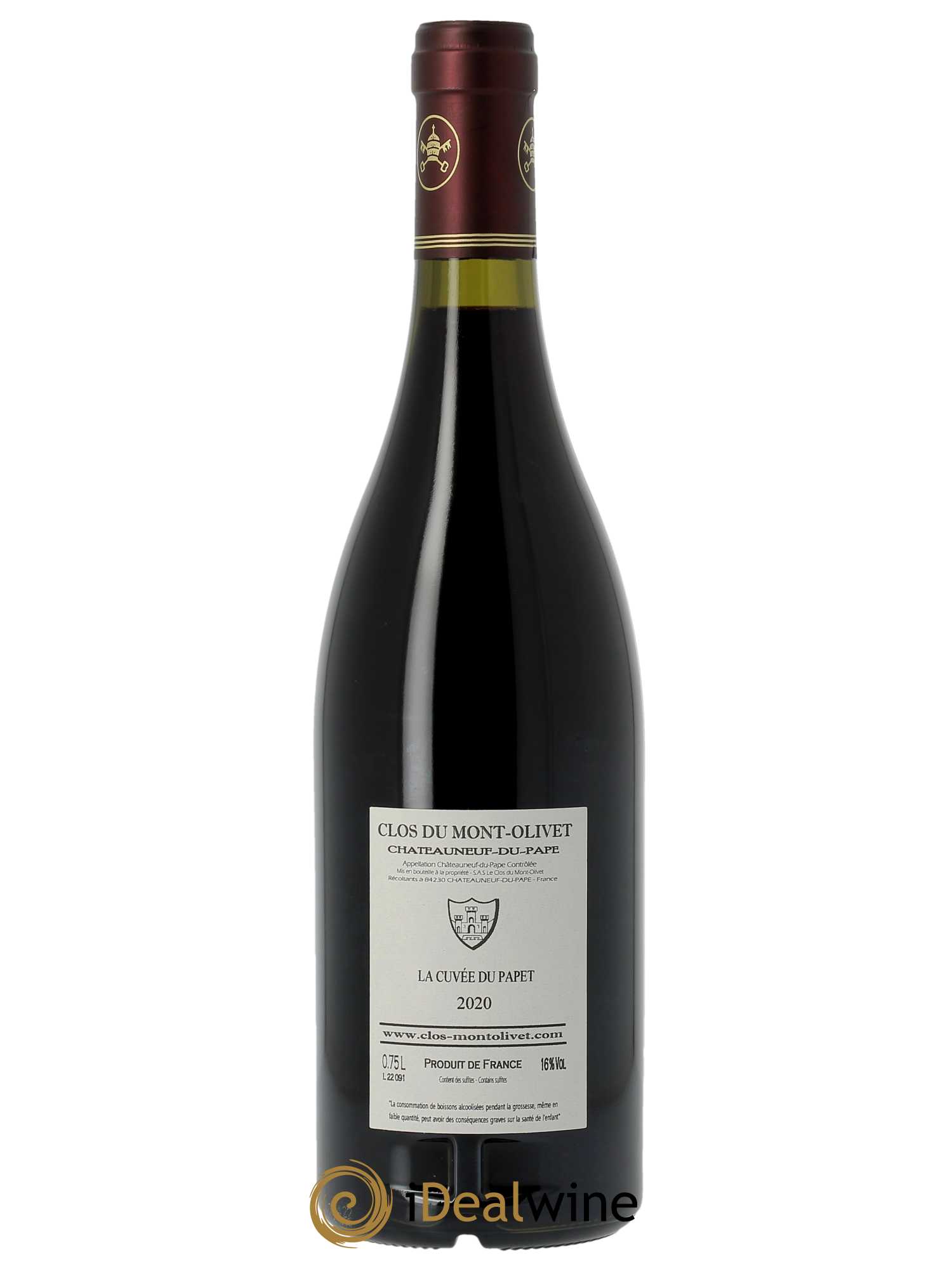 Châteauneuf-du-Pape Cuvée du Papet Clos du Mont-Olivet  2020 - Lot de 1 Bouteille