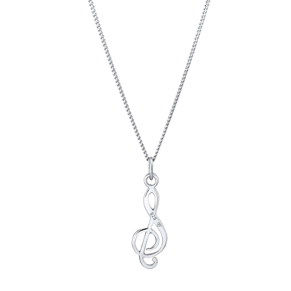 Elli Elli Collier Femmes Clé de Sol Symbole en Argent Sterling 925 Bijoux