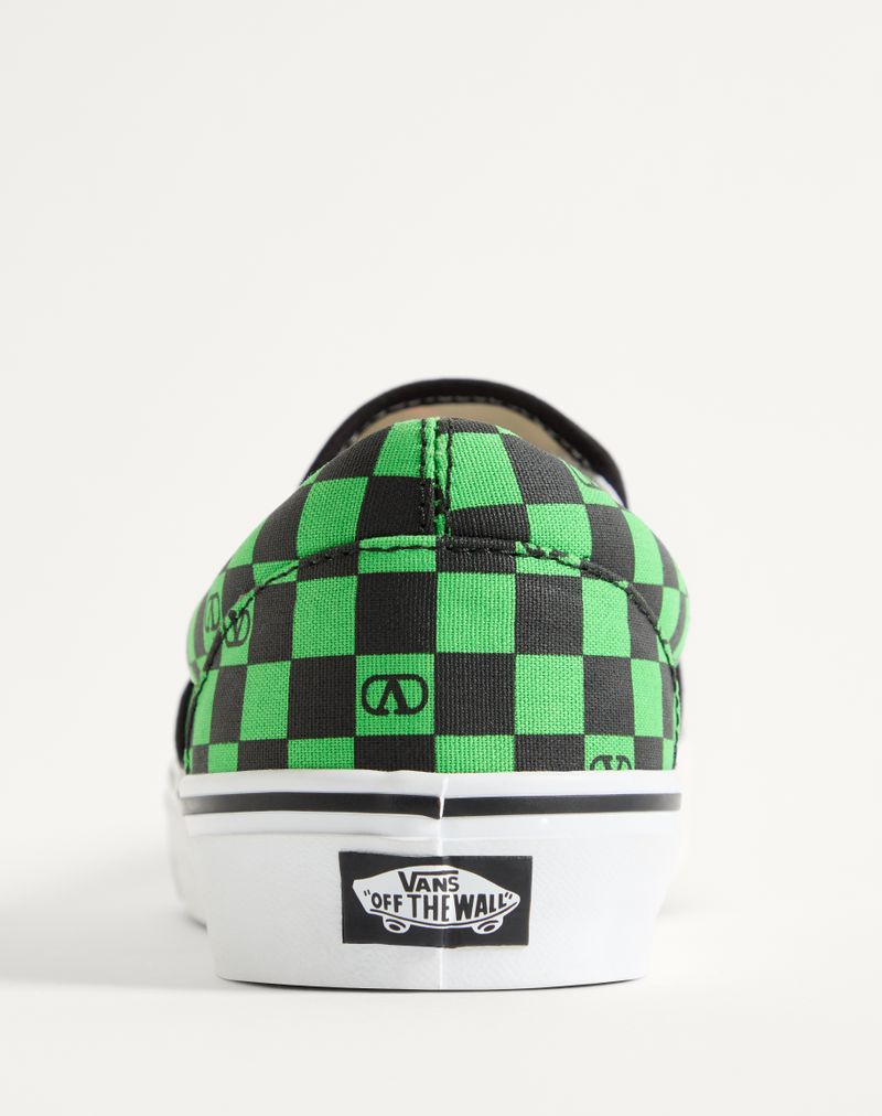 Valentino Garavani og Vans slip-on sneaker i stof med V-logo skakbrætprint og tropiske bladeprint
