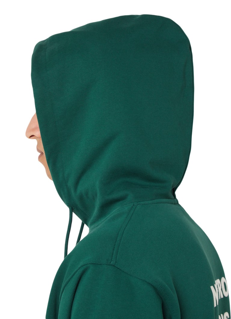 Drôle de Monsieur Hoodie ar apdruku priekšā un aizmugurē