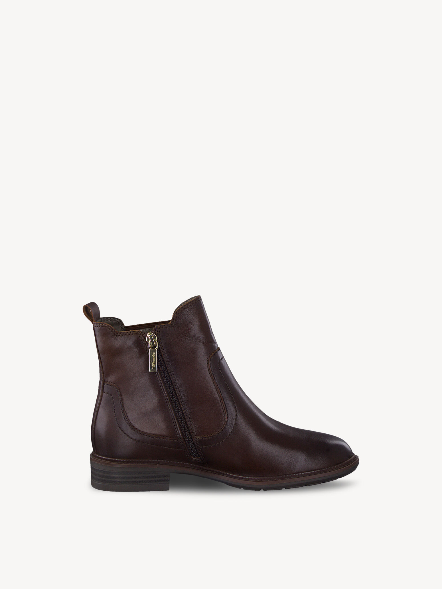 Bottine Chelsea en cuir - marron