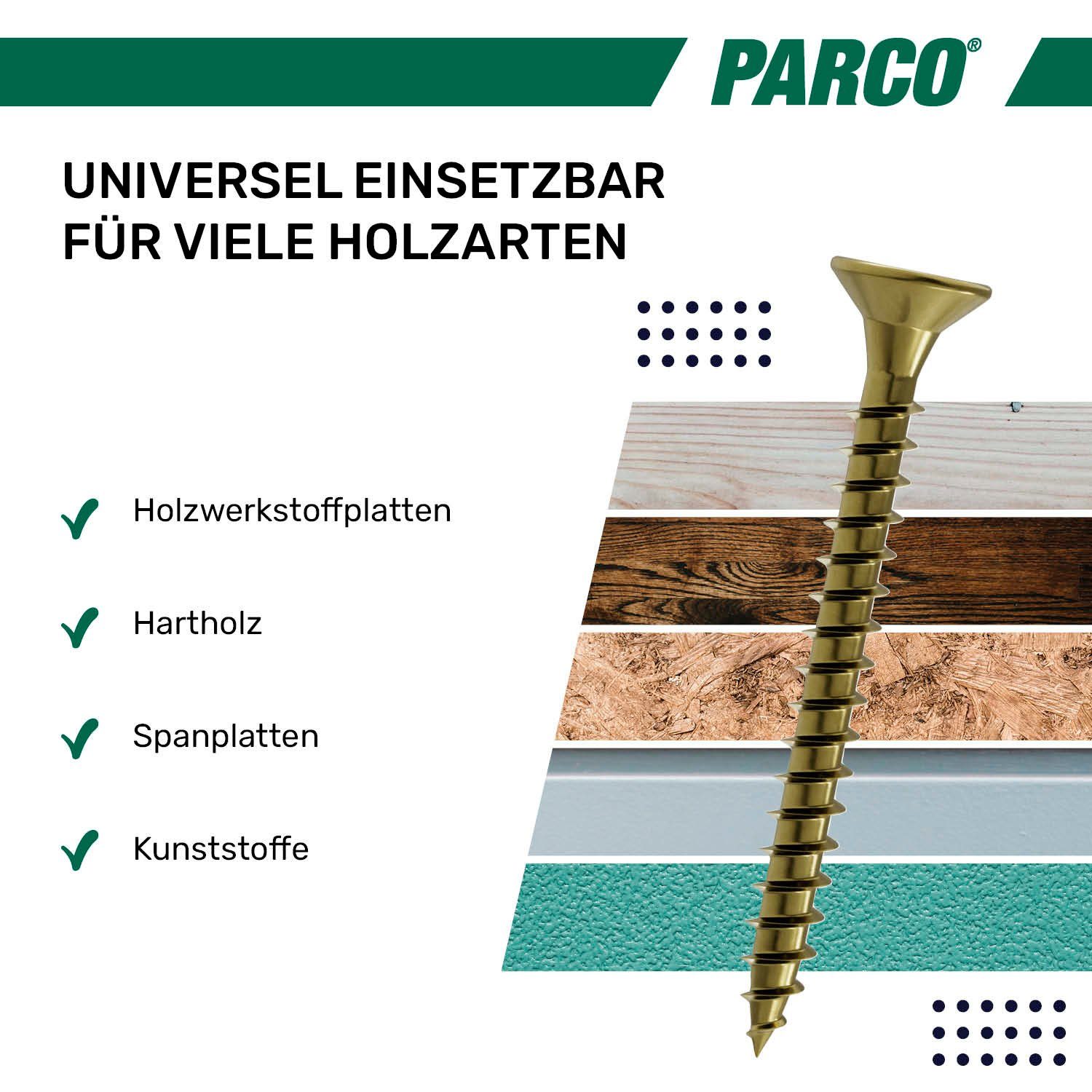 PARCO Spanplattenschraube gelb verzinkt TX