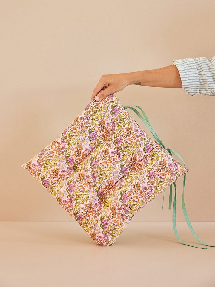 Rice Stuhlkissen in Orange/ Lila - (L)40 x (B)40 cm günstig kaufen onesize