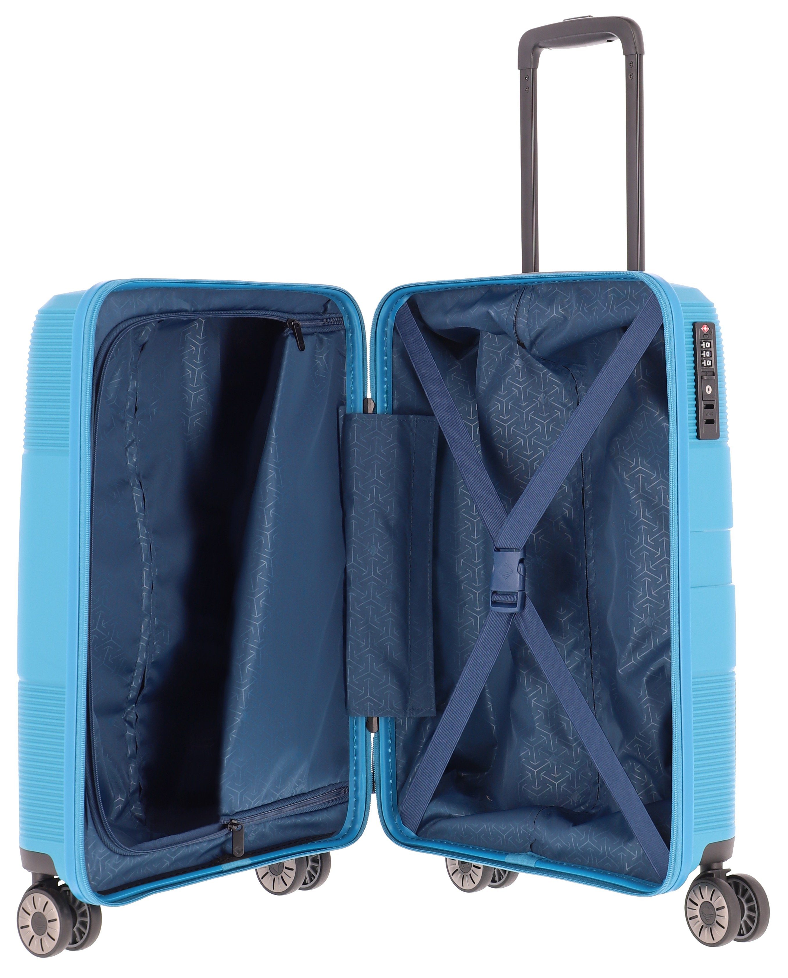 travelite Hartschalen-Trolley WAAL 4w Trolley S, 4 Rollen, in schlichtem Design